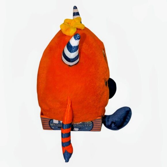 Blink Weighted Monster Plush Beastie Buds 2.2 lbs NWT Halloween Orange Cyclops - Picture 4 of 7